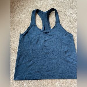 Lululemon swiftly tech racer back short tank top color blue